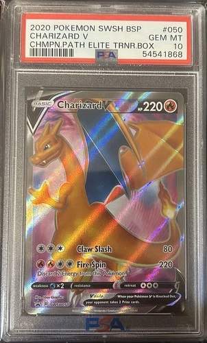 Charizard V | PSA 10 | Champions Path Elite Trainer Box Promo SWSH050 Pokemon