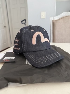 Palace SS26 Evisu SnapBack Hat Cap Indigo Blue Pink Japan Denim