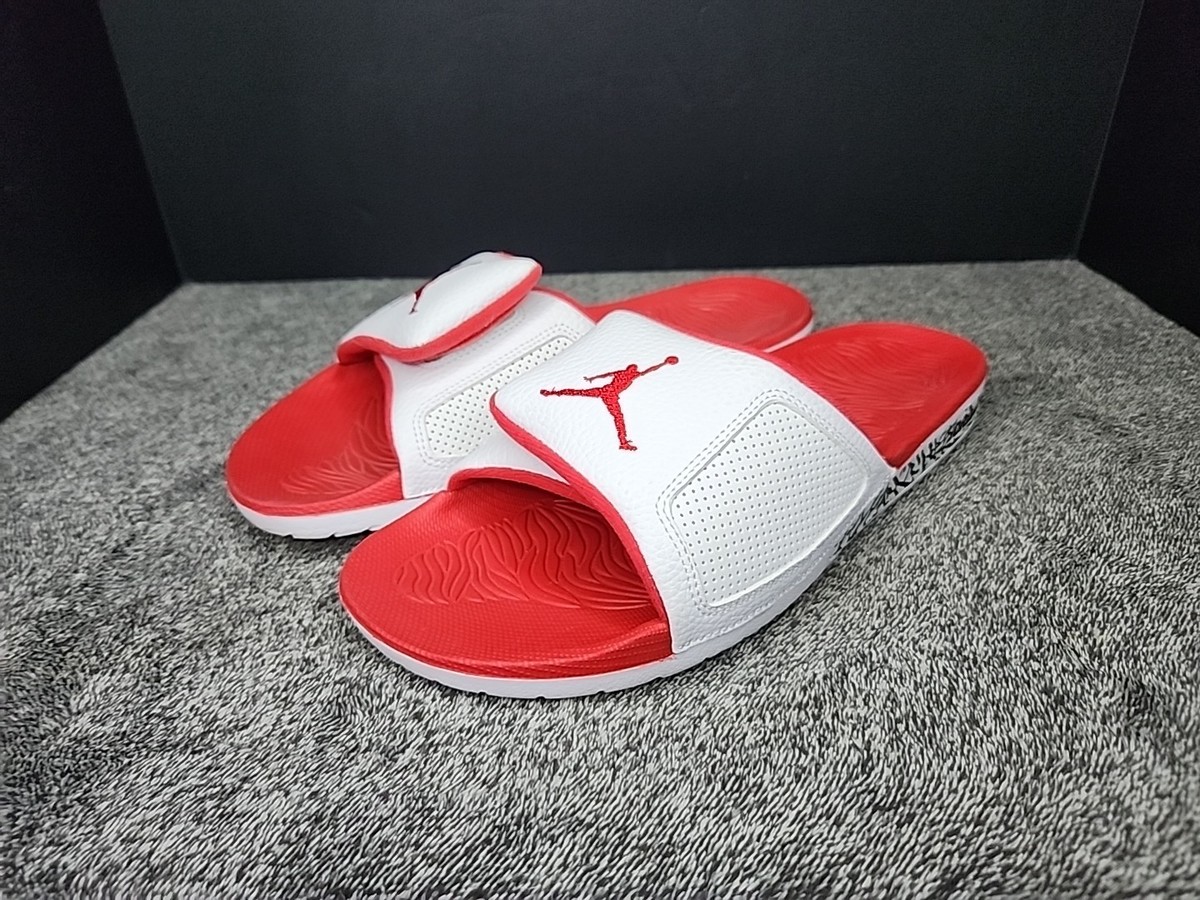 Fire Red Jordan Retro Slides RARE COLORWAY Jordan Hydro IV Retro