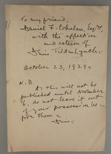 Autograph US Schriftsteller Denis Tilden Lynch an Daniel F Cohalan 1929 (136282)