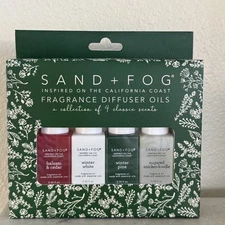 Sand + Fog Winter Fragrance Diffuser Oils Balsam, Pine, Snickerdoodle x 4 NEW