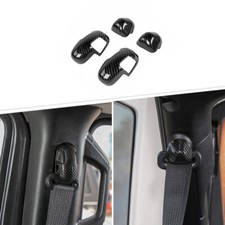 4pcs Seat Belt Buckle Cover Trim For 2018 Jeep Wrangler Jl Jt Carbon Fiber 4pcs Seat Belt Buckle Cover Trim For 2018 Jeep Wrangler Jl Jt Carbon Fiber
