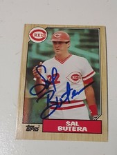 Sal Butera Cincinnati Reds 1987 Topps Autograph Card #358 READ DESCRIPTION