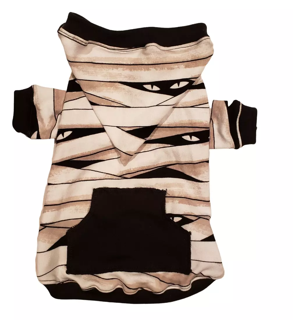 Mummy Halloween Knit Hoodie Sweatshirt Coat Dog Puppy Pet Clothes