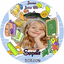 Schulanfang Einschulung runder Tortenaufleger...
