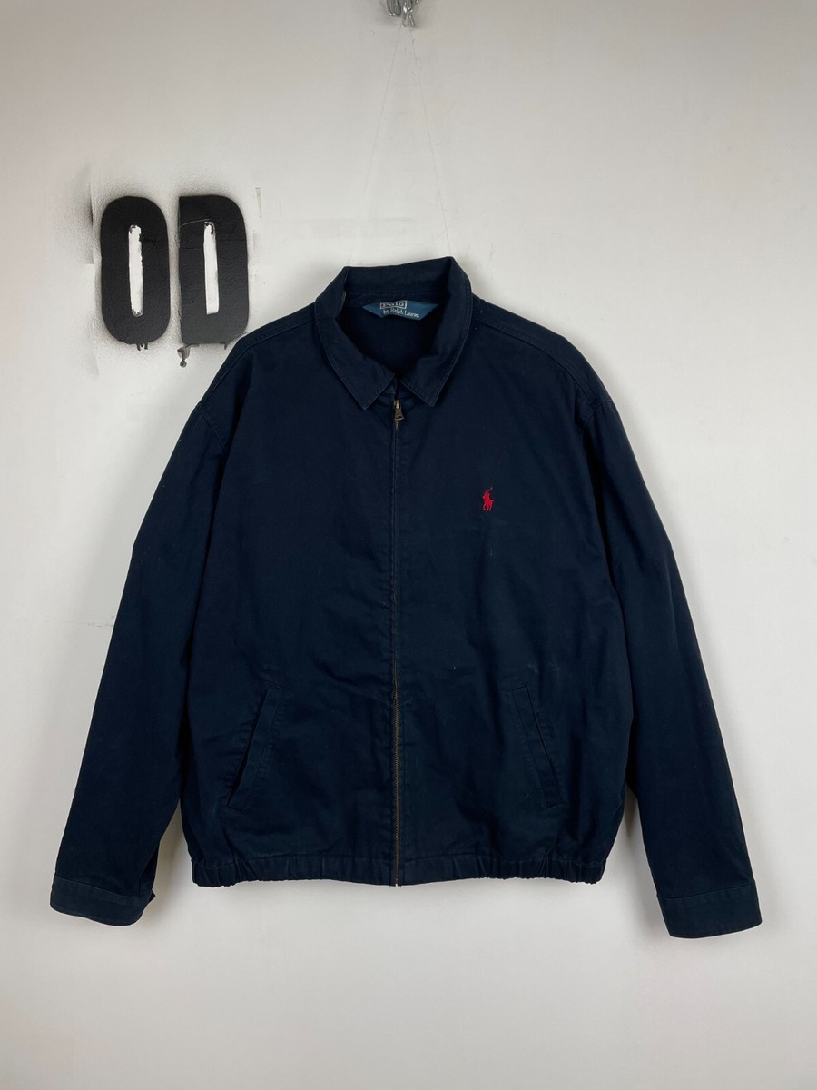 POLO RalphLauren★EURVintage・ハリントンNavy/ L Polo Ralph Lauren Vintage Harington Jacket Blue Navy XL | eBay