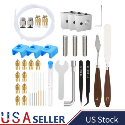 42PACK FDM 3D Printer Extruder Hotend MK8 Nozzle Removal Cleaning Tool Kit DIY