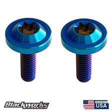 2 Titanium Burnt License Plate Anti Theft Security Bolts Torx Screws M6x1.0 2 Titanium Burnt License Plate Anti Theft Security Bolts Torx Screws M6x1.0