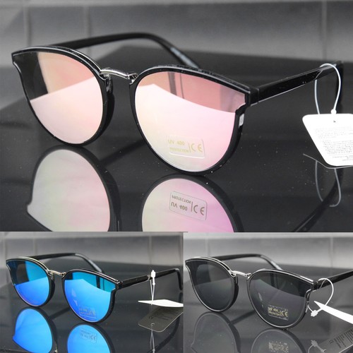 Ovale Occhiali da Sole Occhi di Gatto Specchio Lenti Moda Rétro Donna Uomo  UV400 | eBay
