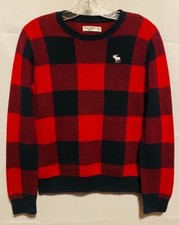Abercrombie Kids Buffalo Plaid Sweater Youth Size 11/12 Very Good Condition