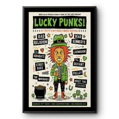 Lucky Punks Mar 15 2025 Oak Canyon Park, Silverado, CA Cocnert Poster