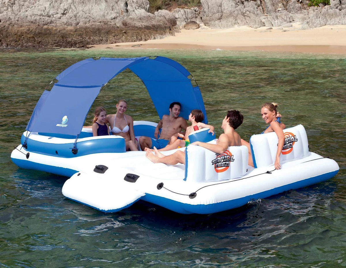Bestway CoolerZ Tropical Breeze 6 Person Floating Island Lounge