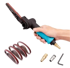 Pneumatic Tool Air Belt Sander,1/4" Inlet,Air Sander 3/8" x 13" Air Belt Grinder