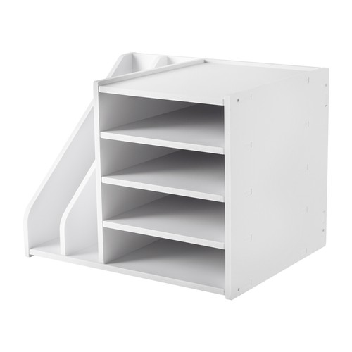 6 Compartment File Holder Organizer Pvc Mail Sorter 15.35*12.16*11.81 In - Picture 6 of 14