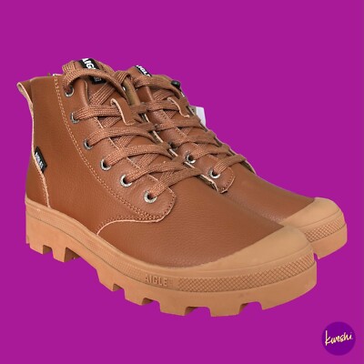 AIGLE Herren Tenere Leder Schnürstiefel, rutschfeste Sohlen, camel, UK 11,5 / FR 46 / US 12