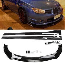 Front Bumper Lip Spoiler Splitter Side Skirt For Subaru WRX STi /BRZ Body Kit