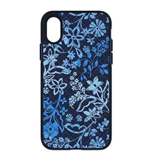 Vera Bradley Quilted Case for iPhone XS & X - Navy Blue / Flower Design - Picture 1 of 1