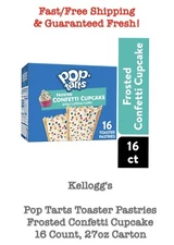 Pop Tarts Toaster Pastries Frosted Confetti Cupcake 16 Count, 27oz Carton