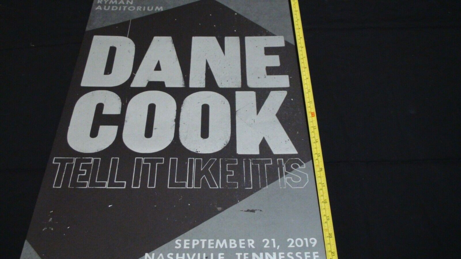 Dane Cook Live at the Ryman Auditorium Hatch Print!  Nashville,