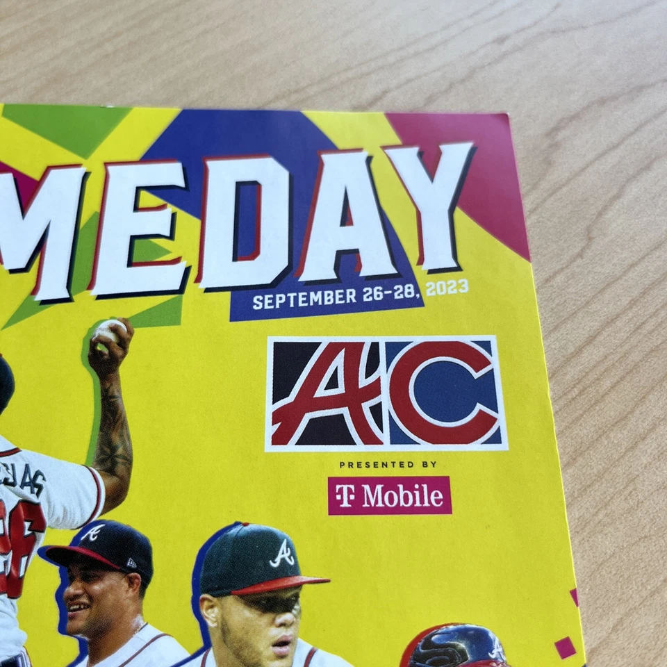 Ronald Acuna Jr. Atlanta Braves 40 HR 70 SB Gameday Program 9/27/23 Truist Park - Image 2 of 4