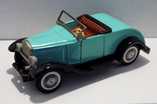 VTG Sign of Quality Japan Tin Metal Convertible Toy Car w Friction Works
