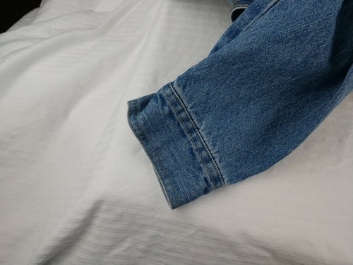 Bill Blass Blue Denim Jean Jacket Petite-Large 100% Cotton - Picture 6 of 8