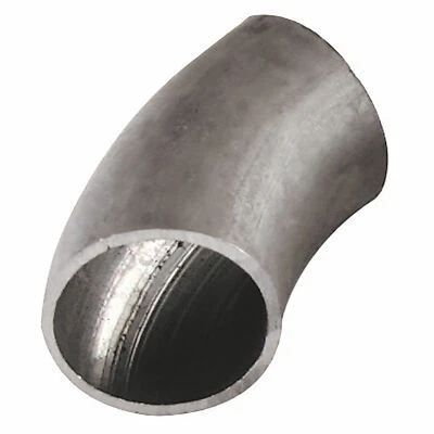 QPOOL24 Arco di saldatura 45 gradi lungo 42,4 mm 1 1/4" DN 32 nero arco tubolare arco tubolare acciaio