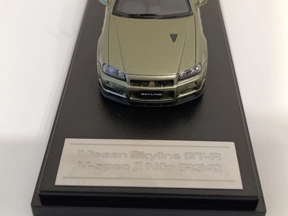 1:43 HPI Nissan Skyline GT-R R34 V-spec II Nür Millenium Jade - No Minichamps - Immagine 4 di 4