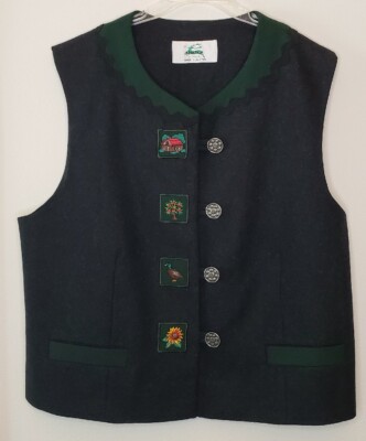 SPORTALM Kitzbühel Tyrol Trachten Wool Blend Vest Women's Size 40