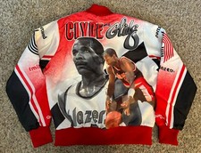 Vintage Clyde Drexler Portland Trail Blazers Chalk Line Fanimation Jacket