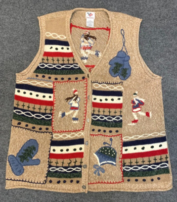 Vintage Nutcracker Christmas Sweater Womens 2X Cardigan Holiday Knit Cottagecore