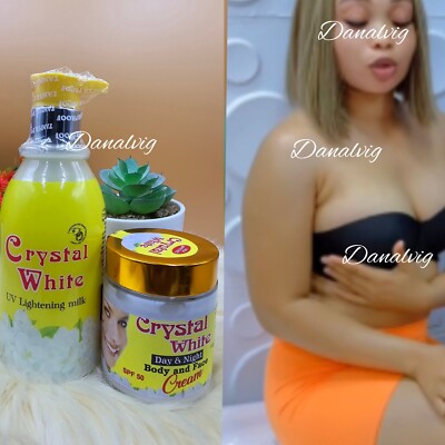 Crystal White Uv Lightening Milk & Double Action + Face Cream