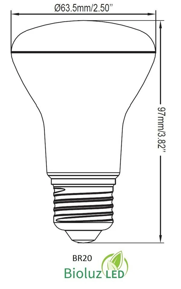 10 Pack Bioluz LED BR20 LED Bulb 2700K Warm White 90 CRI Dimmable UL-Listed C... - Image 3 of 4