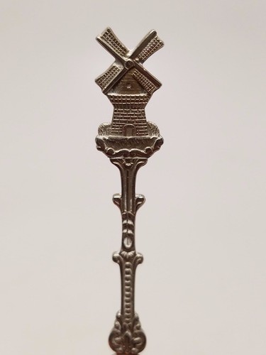 Demet Holland Windmill Miniature Silver Collectors Spoon DEMET - Picture 4 of 6