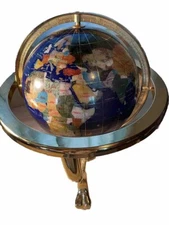 Lapis And Gems World Globe 13” X 15” Excellent