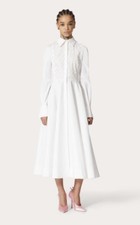 Valentino Embroidered Cotton Popeline shirt dress White-With Tags- RRP$6,500AUD