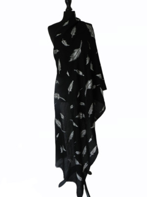 superleichte Pashmina Stola mit Allover Silberfolie Arbeit für Damen/Mädchen