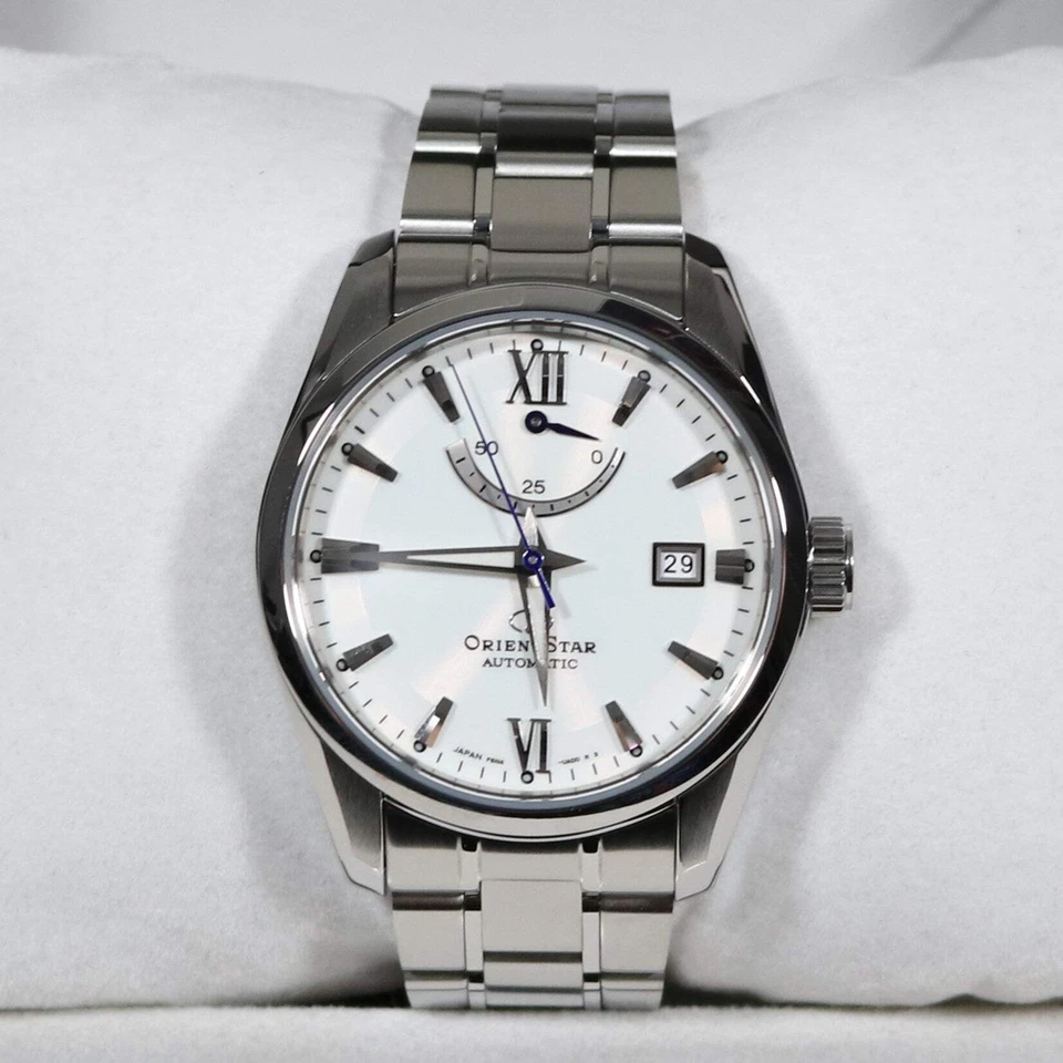 Reloj para hombre Orient Star automático esfera blanca acero inoxidable RE-AU0006S00B Foto 2 de 4
