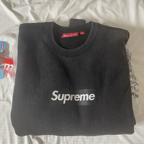 Supreme Washed Box Logo Crewneck Black Medium - IN HAND - Bild 1 von 13