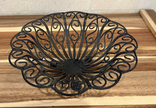 Vintage Black Wrought Iron Fruit/ Vegetable B...