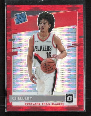 2020-21 Donruss Optic #195 CJ Elleby Red Pulsar Portland Trail Blazers (MS)