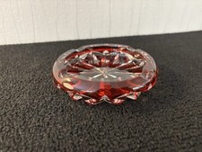Aschenbecher Overlay Rot Aus Kristall Von Saint Louis Mod6