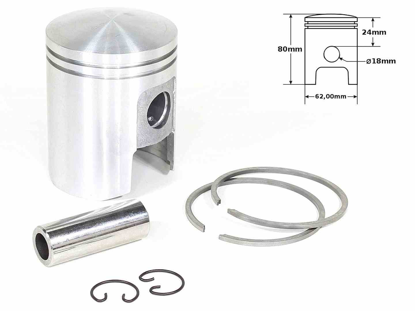 Piston WSK 175 62.00mm KPL ML en alliage haute performance thermique