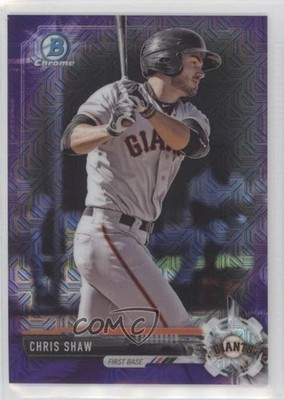 2017 Bowman Chrome Prospects Mega Box Purple Refractor 85/250 Chris Shaw 11ff