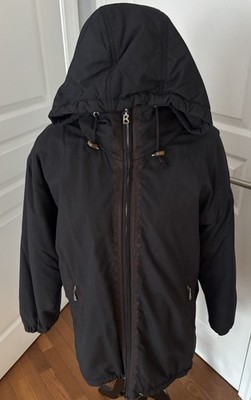 Bogner Hooded Ski Jacket w/ Brown Embroidery Women s Size 4 Black