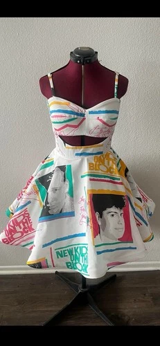 by Jackie New Kids on the Block custom dress NKOTB 6 Vintage vintage concert t-shirt, vintage, single stitch, B+ condition