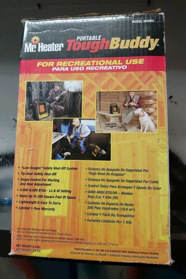 Mr. Heater BIG Buddy Portable Propane Heater - Yellow (MH18B) Rare - Image 2 of 4