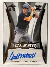 2020 Leaf Trinity GARRETT MITCHELL Rookie Clear Auto 40/40 Last One BREWERS