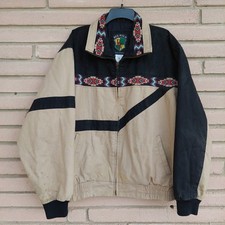 Vintage Bee Wild USA Men's Xl Western Aztec Southwestern Santa Fe Bomber Jacket
