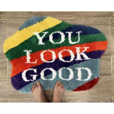 You Look Good Rug Cute Fluffy Carpet Funny Machine Washable 23.6x31.5 Inch
